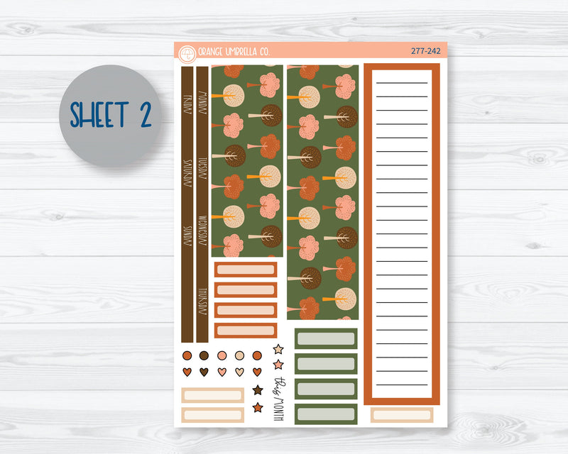 A5 EC Dashboard Monthly Planner Kit Stickers | Leaf Pile 277-241