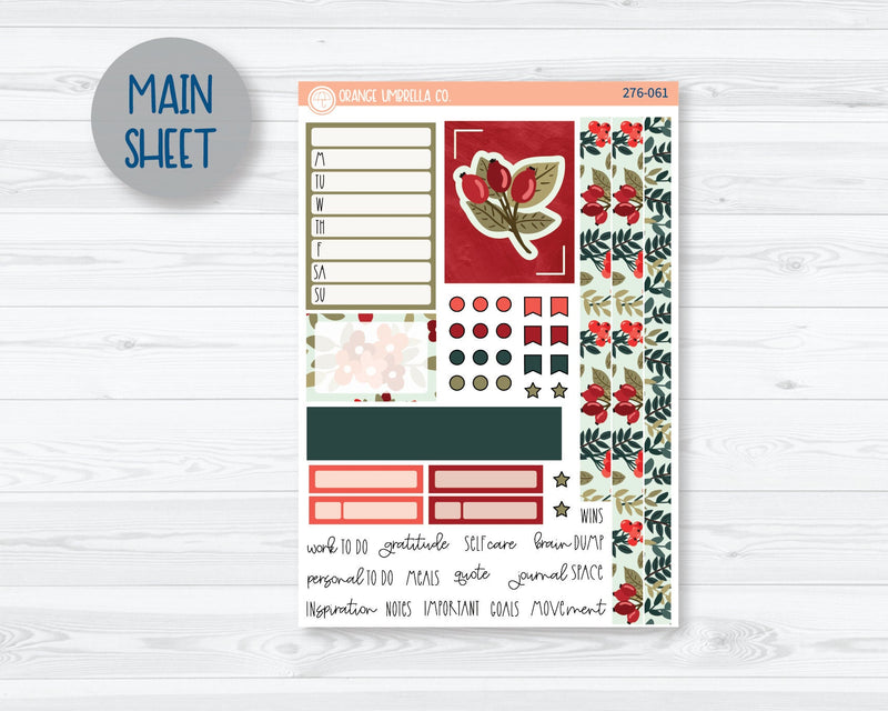 7x9 Passion Weekly Planner Kit Stickers | Berry Festive 276-061