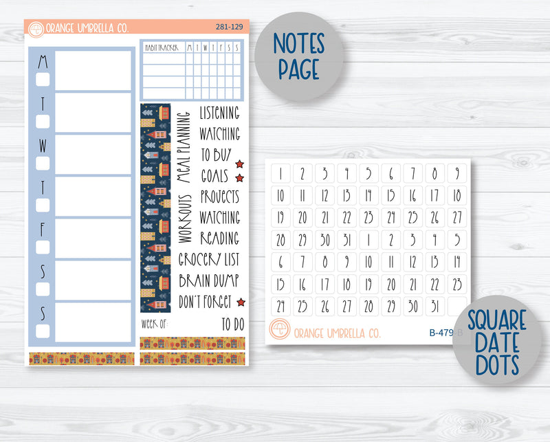 A5 Daily Duo Planner Kit Stickers | Tiny Town 281-121