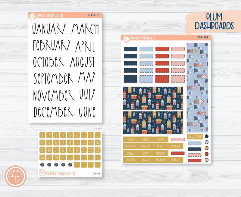 Hobonichi Weeks Monthly Planner Kit Stickers | Tiny Town 281-301