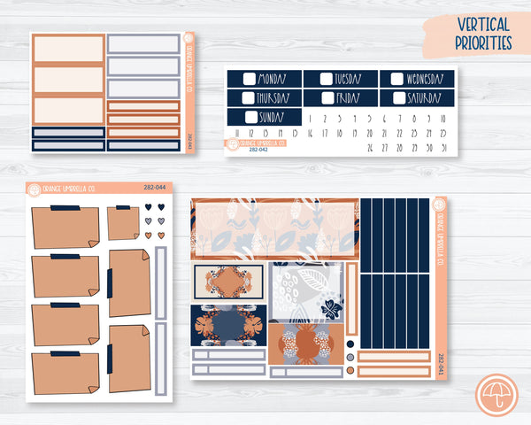 Plum Vertical Priorities Planner Kit Stickers | Brisk 282-041