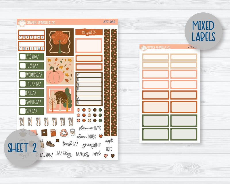 Hobonichi Cousin Planner Kit Stickers | Leaf Pile 277-051