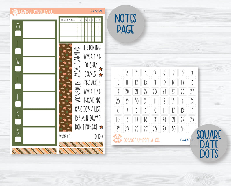 A5 Daily Duo Planner Kit Stickers | Leaf Pile 277-121