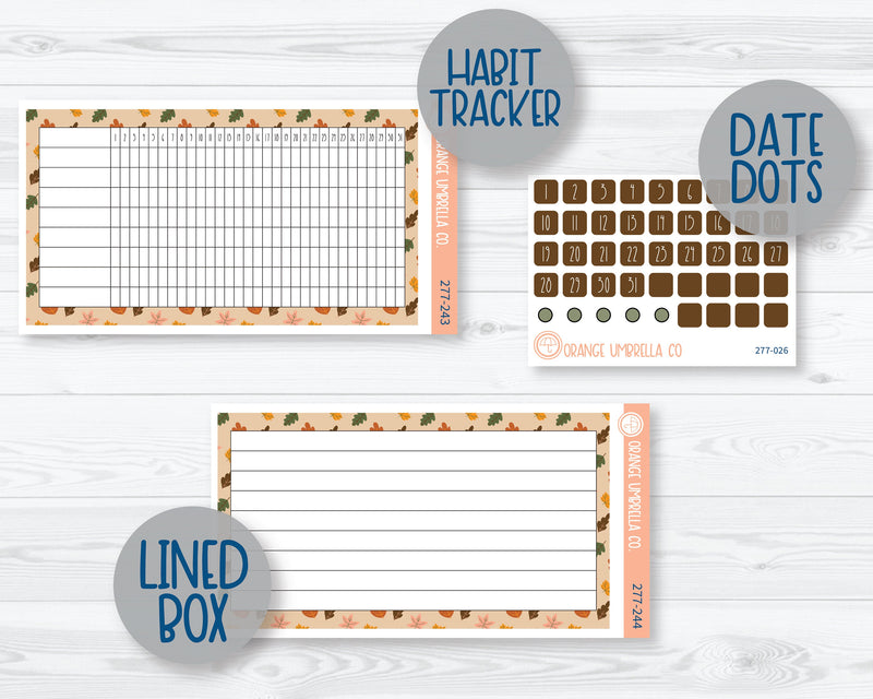 A5 EC Dashboard Monthly Planner Kit Stickers | Leaf Pile 277-241