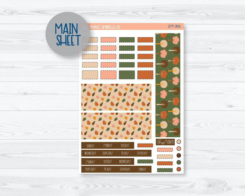 Hobonichi Weeks Monthly Planner Kit Stickers | Leaf Pile 277-301