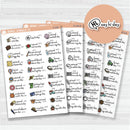 June Wacky Holidays Script Planner Stickers | F16 | E-229