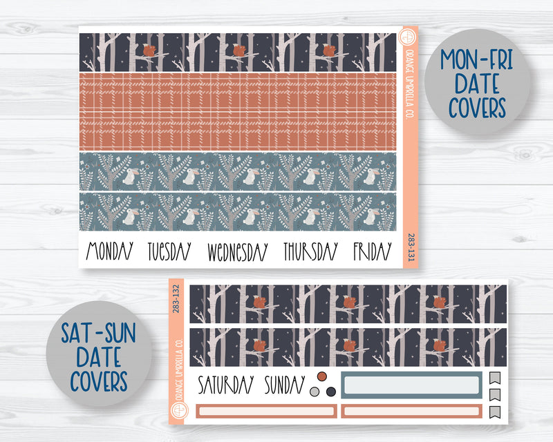 7x9 Daily Duo Planner Kit Stickers | Frozen Forest 283-131