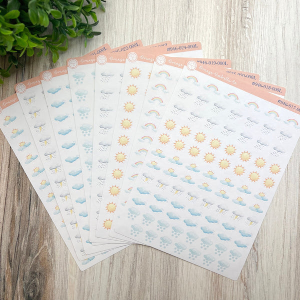 Weather Icon Planner Stickers | I-028 - I-035