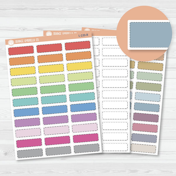 Stitched Appointment 1/3 Box Planner Stickers | L-220 / 922-003