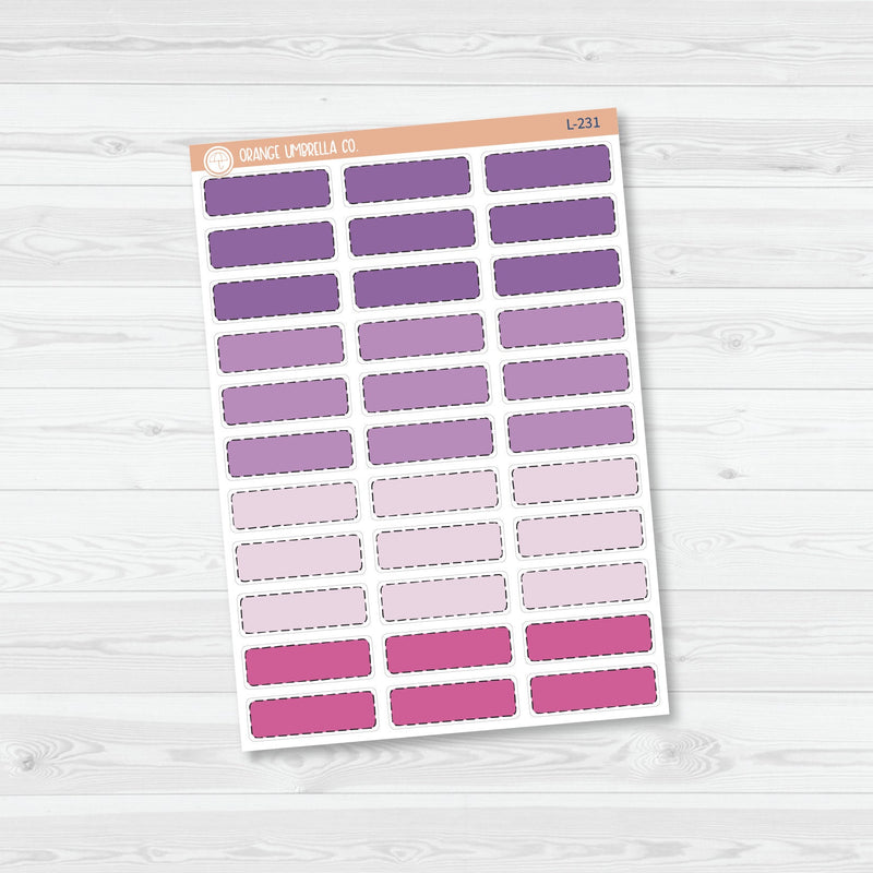 Stitched Appointment 1/3 Box Planner Stickers | Bright Cools | L-230 / 922-003-301L-WH