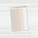 Checkbox - Individual Single Color Coding Planner Stickers | Square | B-433