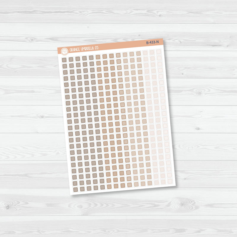 Checkbox - Individual Single Color Coding Planner Stickers | Square | B-433