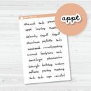 Mini Sheet Sampler Script Planner Stickers | F16 | S-795-B
