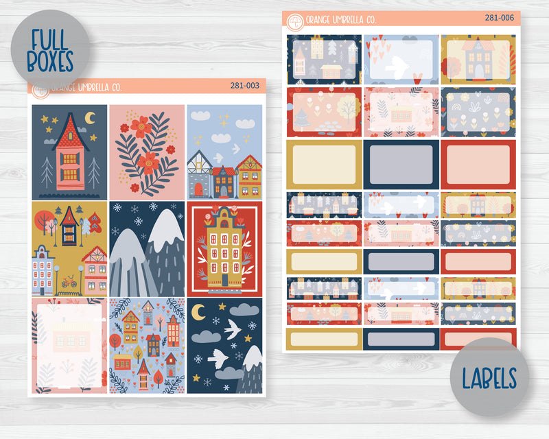 Weekly Planner Kit Stickers | Tiny Town 281-001