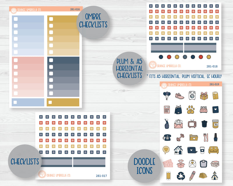 Weekly Add-On Planner Kit Stickers | Tiny Town 281-011