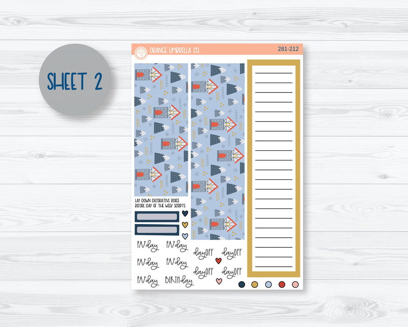 A5 Plum Monthly Planner Kit Stickers | Tiny Town 281-211
