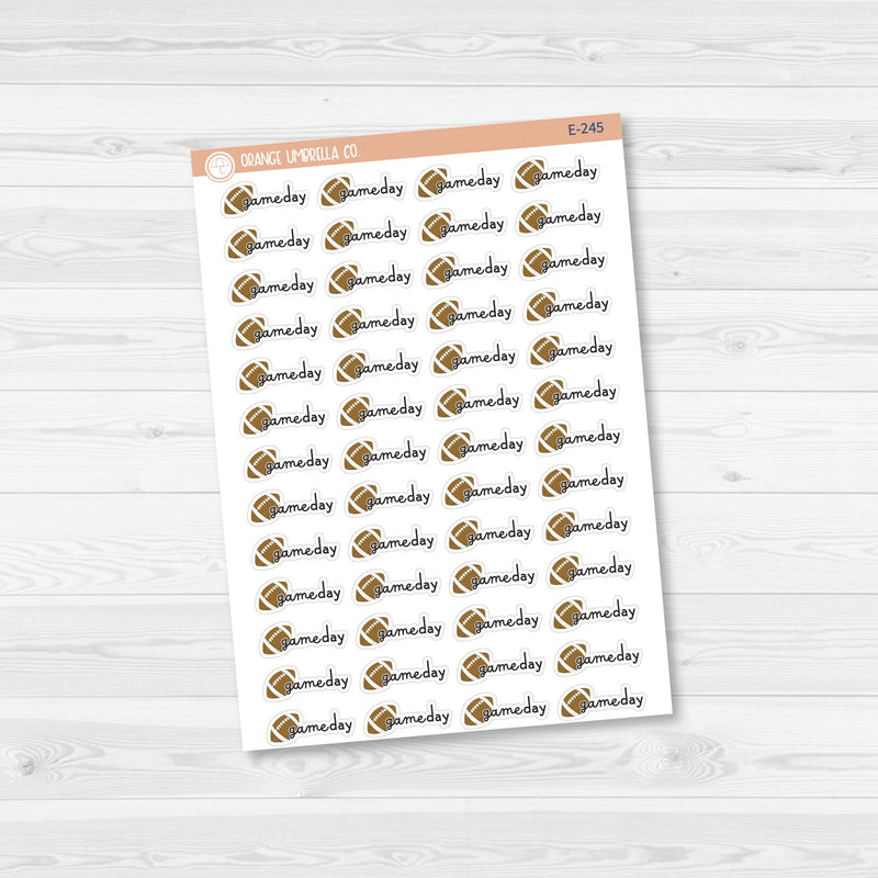 Game Day Football Event Planner Stickers | F16 | E-245