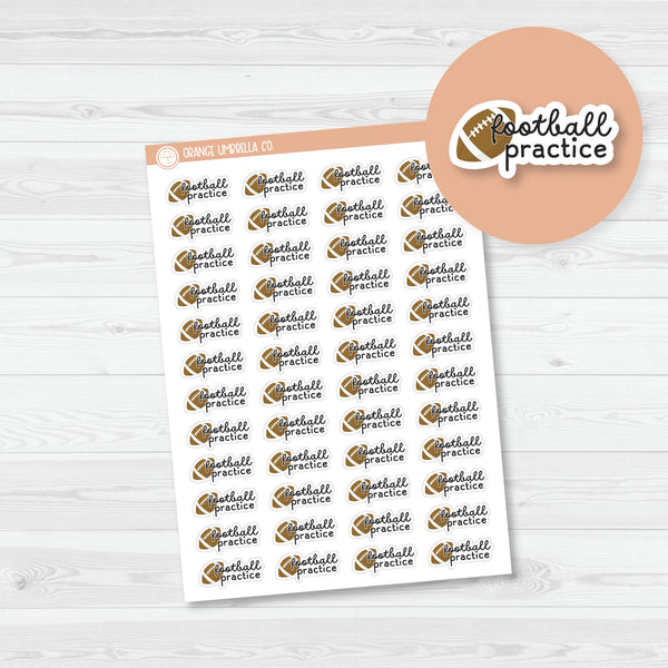 Football Practice Event Planner Stickers | F16 | E-247