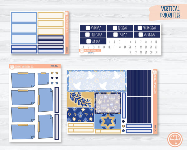 Plum Vertical Priorities Planner Kit Stickers | Eight Nights 286-041