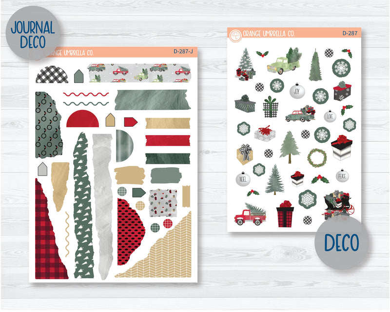 Fresh Cut Trees Kit Deco Planner Stickers | D-287