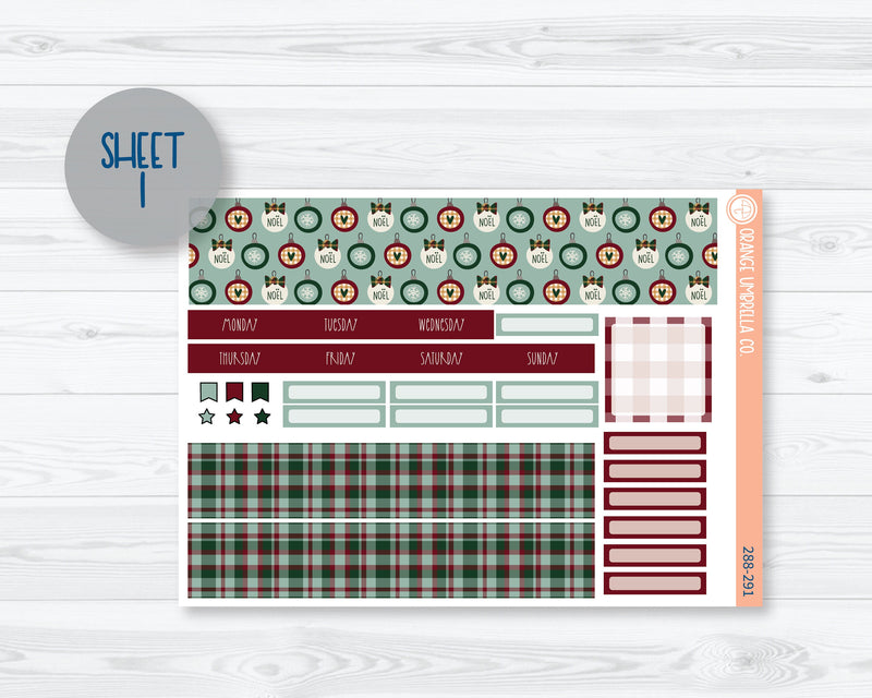 Hobonichi Cousin Monthly Planner Kit Stickers | Santa Stop Here 288-291