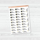 Happy Birthday Cake & Candles Icon Script Planner Stickers | F16 | E-243