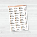 Happy Birthday Cake & Candles Icon Script Planner Stickers | F16 | E-243