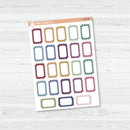 Solid Scalloped Hobonichi Cousin Half Box Planner Stickers | L-489