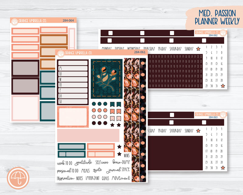 CLEARANCE | 7x9 Passion Weekly Planner Kit Stickers | Rosy Cheeks 284-061