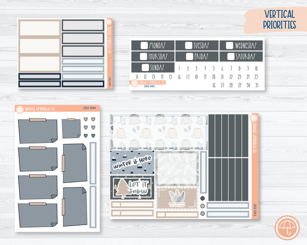 Plum Vertical Priorities Planner Kit Stickers | Bundle Up 292-041