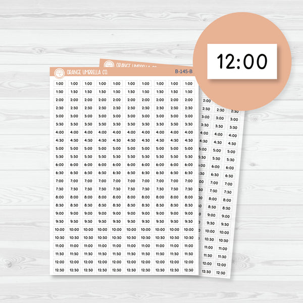 Time - 30 Minute/Half Hour Script Planner Stickers | F16 Script | B-145-B