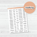 Plum Daily Header Scripts Planner Stickers | F16 | S-773-B
