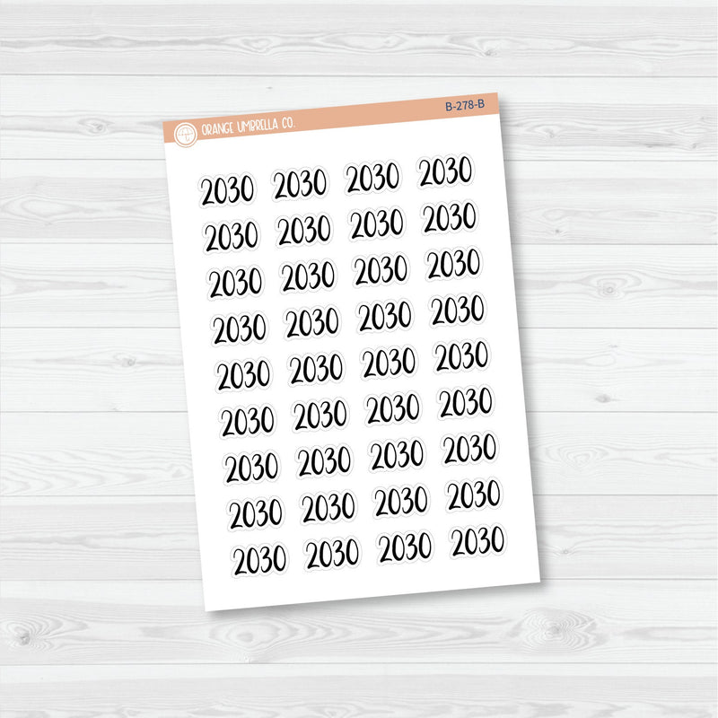 2030 Year Mini Script Planner Stickers | F2 | B-278