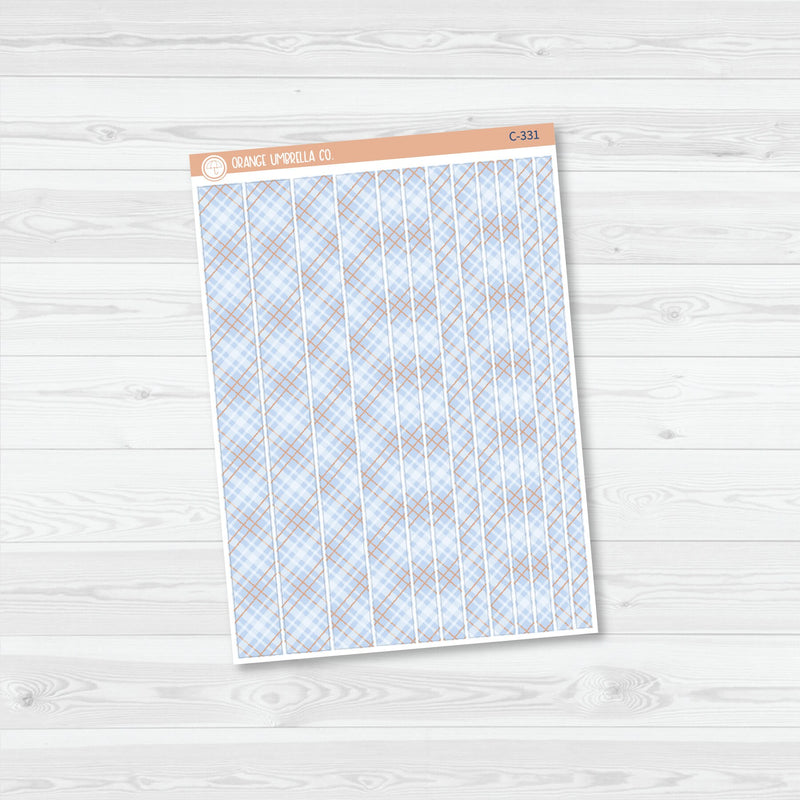 OUC Plaid Washi Strips Planner Stickers | C-331