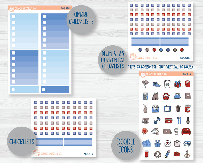 Weekly Add-On Planner Kit Stickers | Icy 285-011