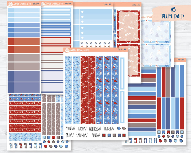 A5 Plum Daily Planner Kit Stickers | Icy 285-141