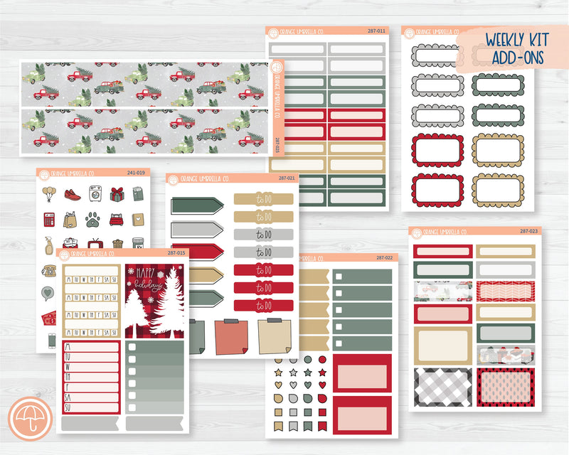 Weekly Add-On Planner Kit Stickers | Fresh Cut Trees 287-011