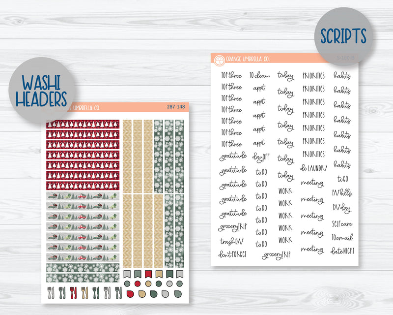 A5 Plum Daily Planner Kit Stickers | Fresh Cut Trees 287-141