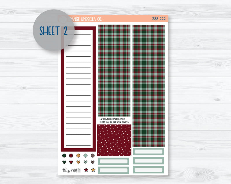 7x9 Plum Monthly Planner Kit Stickers | Santa Stop Here 288-221