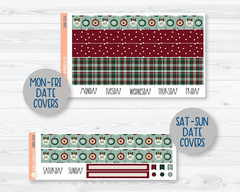 7x9 Plum Daily Planner Kit Stickers | Santa Stop Here 288-151