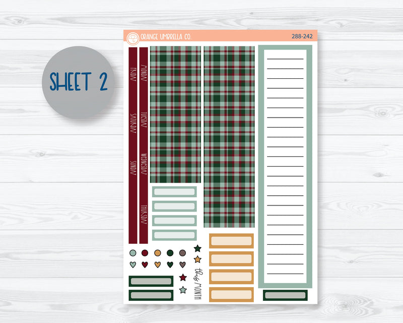 A5 EC Dashboard Monthly Planner Kit Stickers | Santa Stop Here 288-241