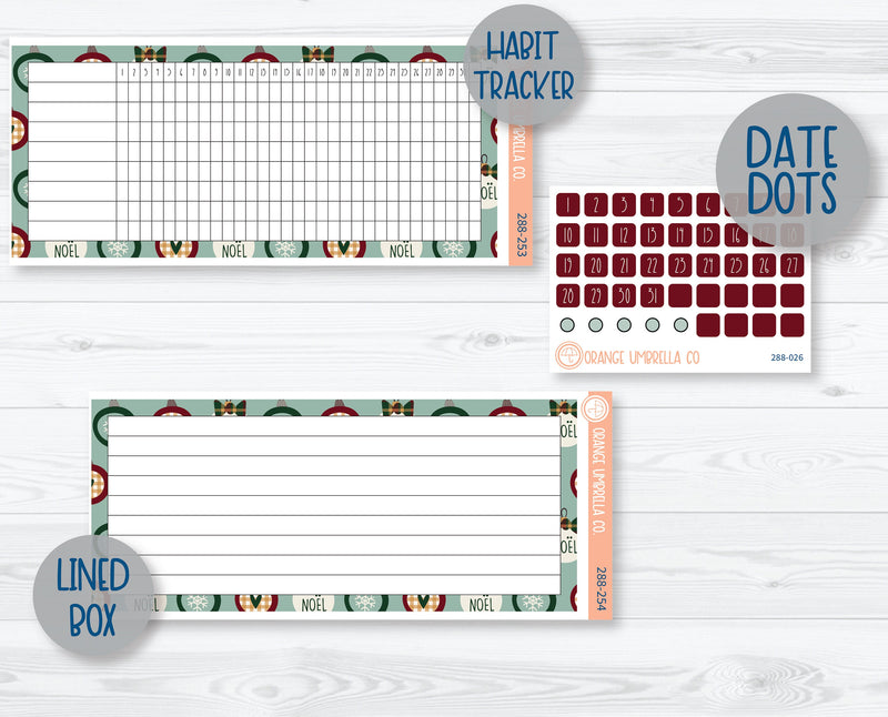 7x9 ECLP Monthly Planner Kit Stickers | Santa Stop Here 288-251