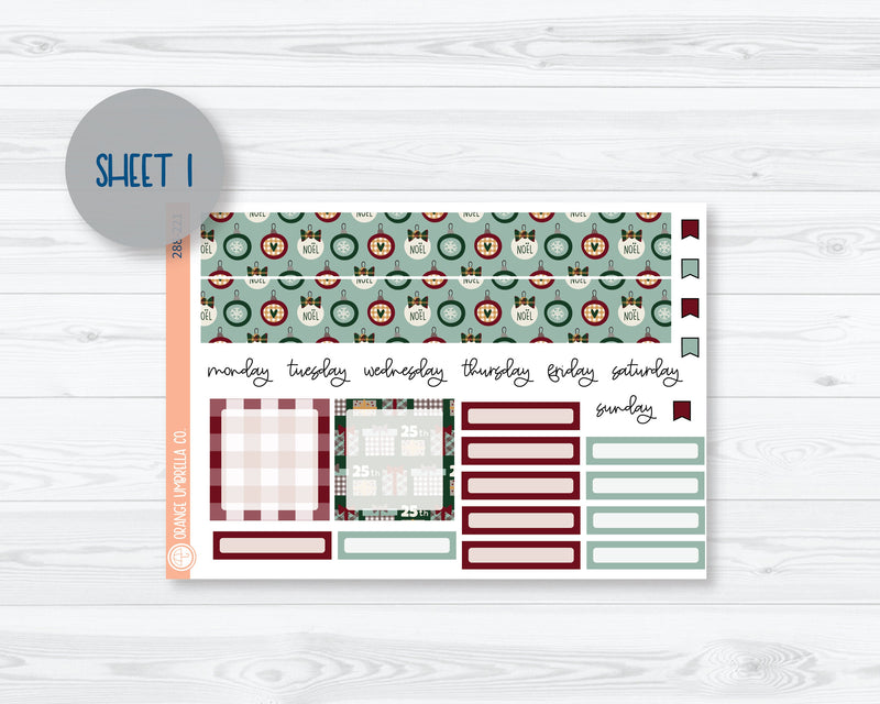 7x9 Plum Monthly Planner Kit Stickers | Santa Stop Here 288-221