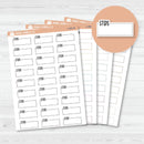 Steps Hobonichi Stitched Quarter Box Planner Stickers | L-491