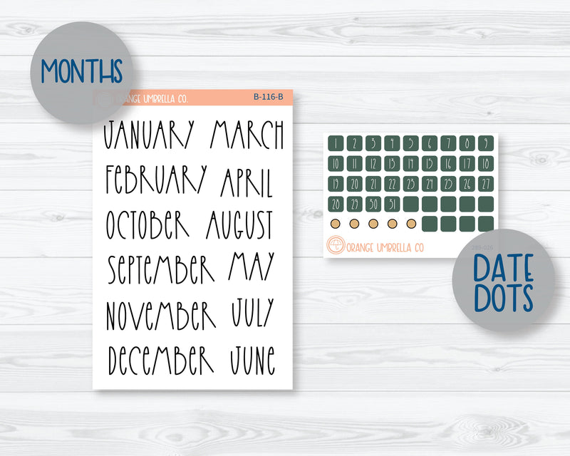 Hobonichi Weeks Monthly Planner Kit Stickers | Sparkle 289-301