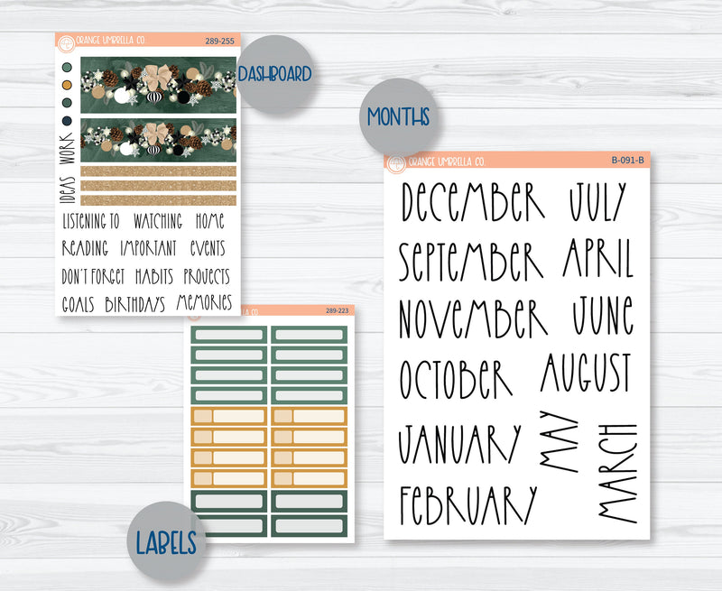 7x9 ECLP Monthly Planner Kit Stickers | Sparkle 289-251