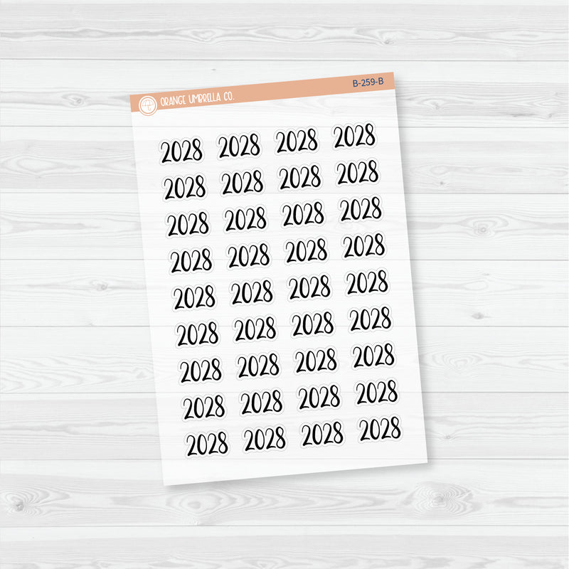 2028 Year Mini Script Planner Stickers | F2 | B-259
