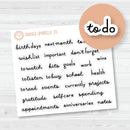 Plum Monthly Headers Script Planner Stickers | F16 | B-270-B