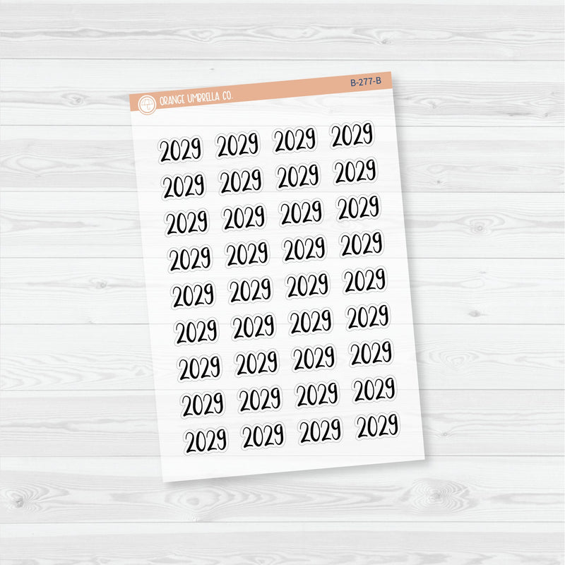 2029 Year Mini Script Planner Stickers | F2 | B-277