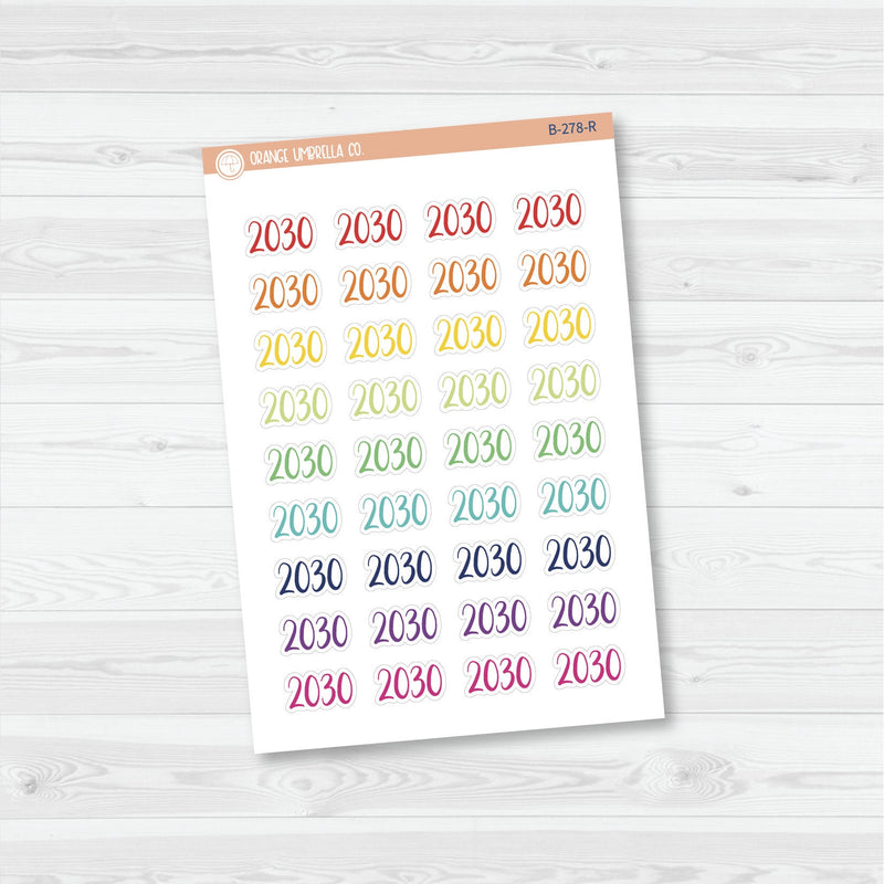 2030 Year Mini Script Planner Stickers | F2 | B-278